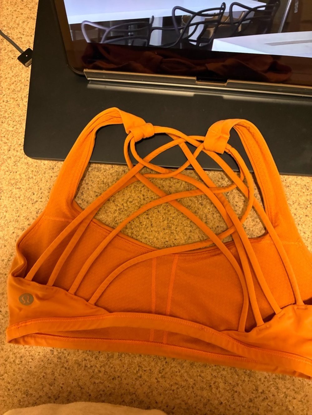 lululemon athletica Strappy Sports Bra in Bright Orange - Picture 4 of 7